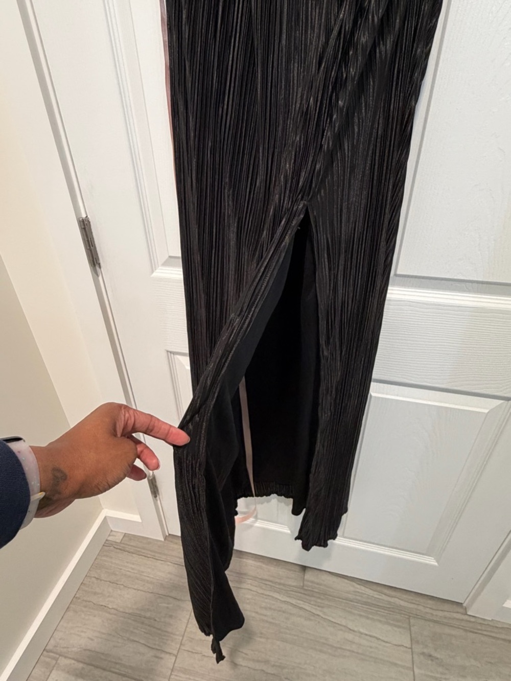 Lulus Poised Performance Black Plisse One-shoulder Maxi Dress - Size XXL - Picture 5 of 5